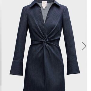 Cinq A Sept
Mckenna Twisted Denim Long-Sleeve Mini Dress